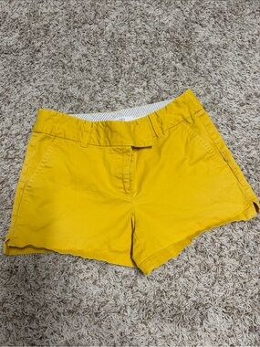 LOFT Mustard Yellow Cotton Bermuda Shorts